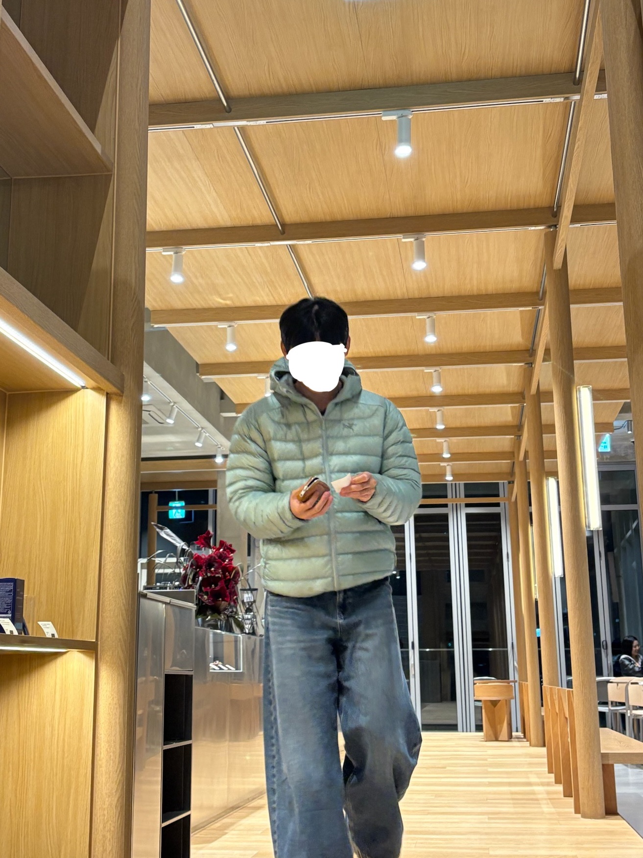 Arc'teryx Cerium Hoody Stone Green 착용 스타일