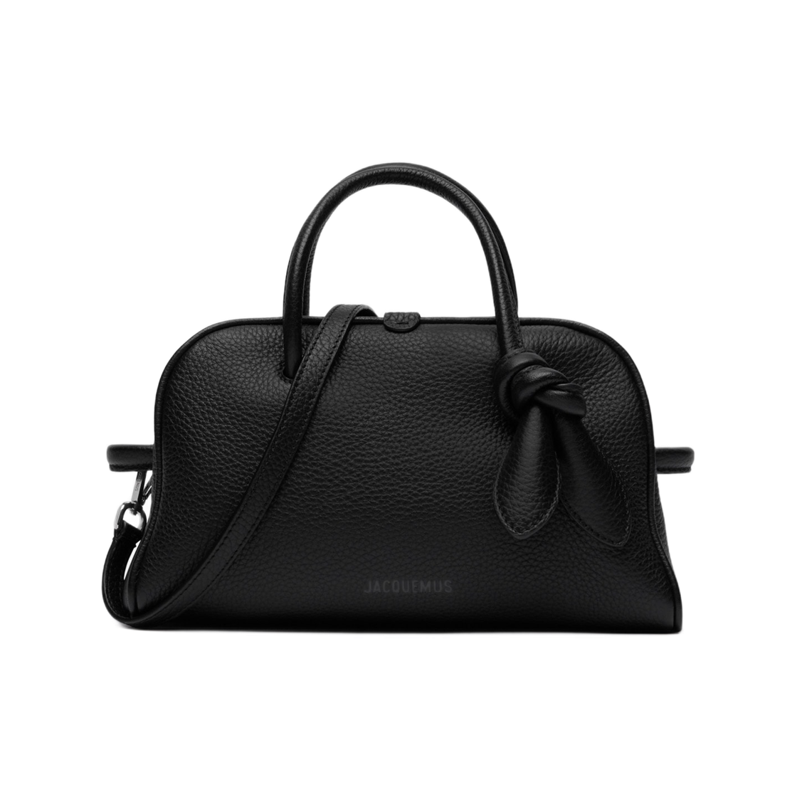 BAW00416AC0-3A03-990 Jacquemus Small Turismo Soft Bowling Bag Black