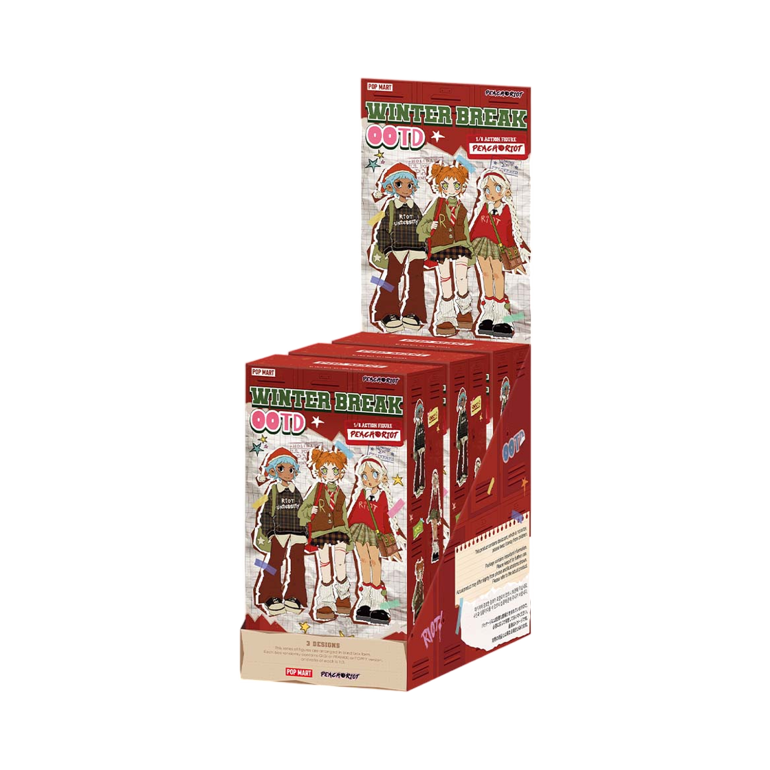 팝마트 피치 라이엇 겨울 방학 OOTD 시리즈 1/8 BJD 미개봉 랜덤박스 (3개입)(Pop Mart Peach Riot Winter Break Ootd Series 1/8 Action Figure Sealed Case (3 Blind Boxes)) - 1