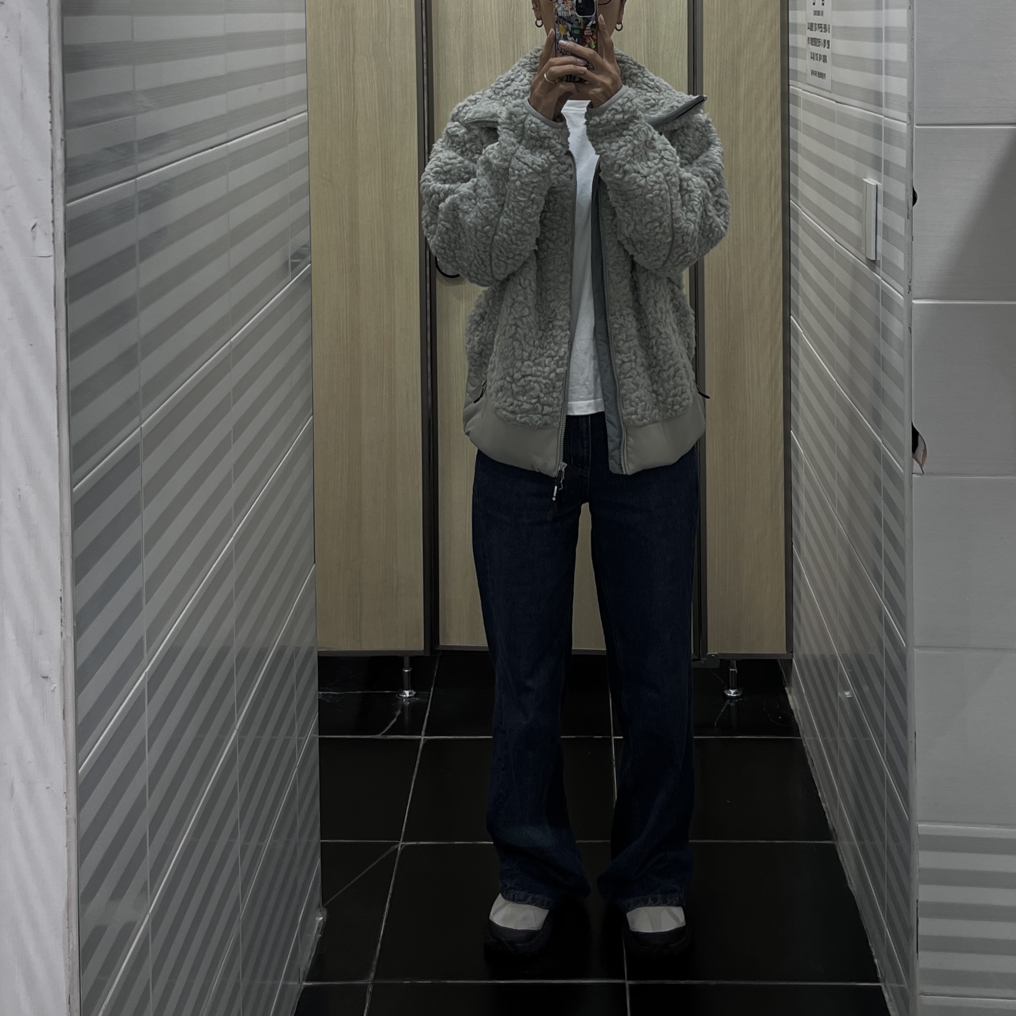 Helinox Wear Wool Fleece Jacket Melange Gray, (W) Norda 001/A Cinder 착용 스타일 - 3