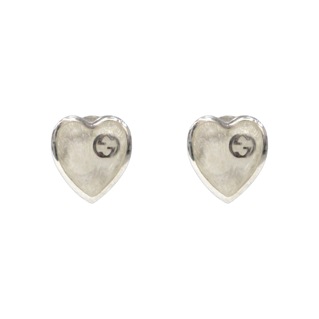 ITTC6VGIKFEQ Gucci Heart Interlocking G Silver Earrings A-B41260