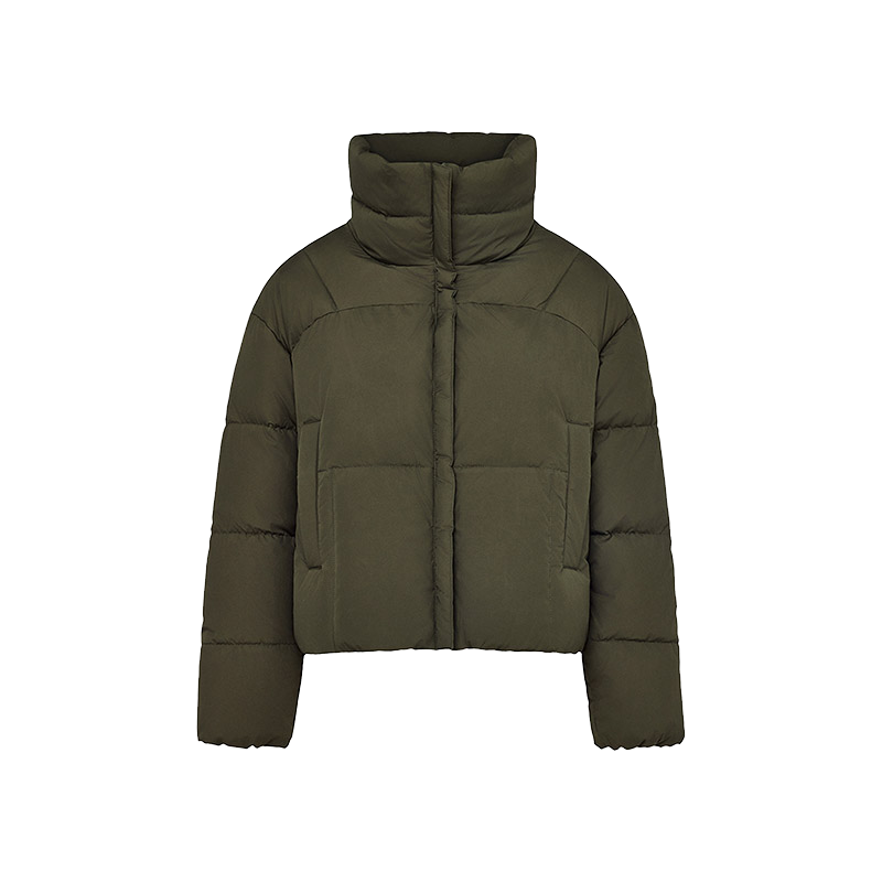피레넥스 하모니 크롭 숏 다운 자켓 - 딥 카키(Pyrenex Harmonie Crop Short Down Jacket - Deep Khaki)