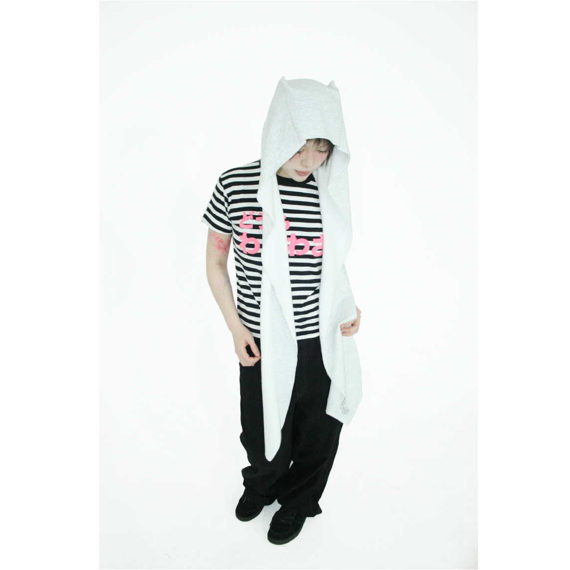 에프터누드 에프터 퍼 후드 머플러 멜란지 그레이(Afternude After Fur Hood Muffer Melange Grey) - 5