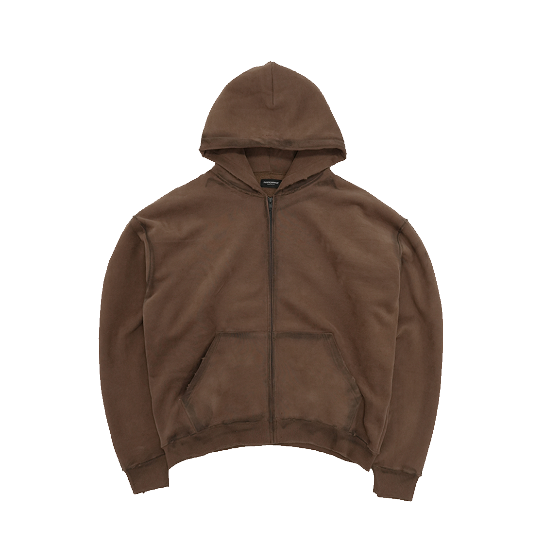 파프롬왓 파 워시드 후디집업 브라운(Farfromwhat Far Washed Hoodie Zip Up_Brown)