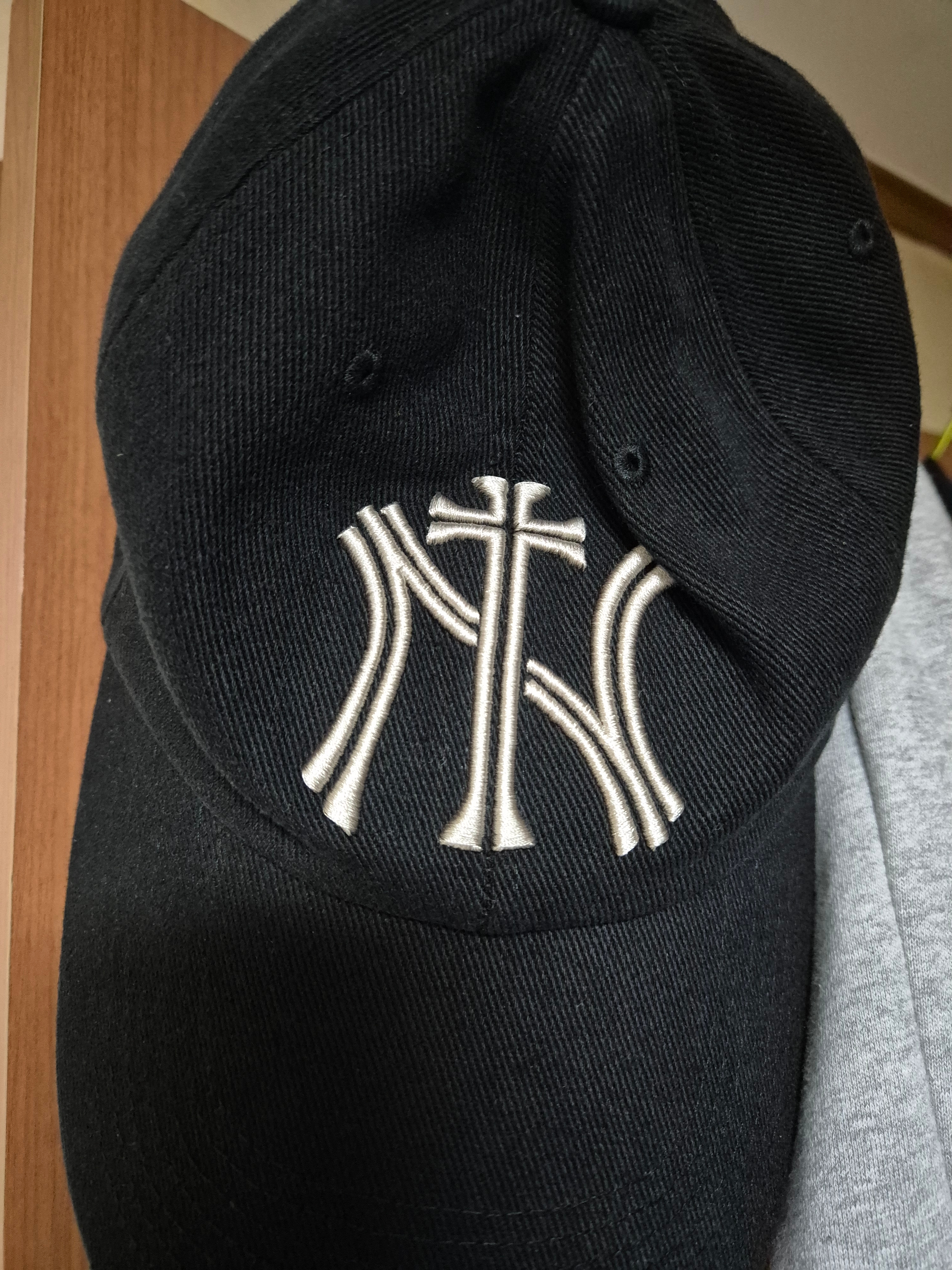 ETCE Ny Cross Washed Cap Black 착용 스타일