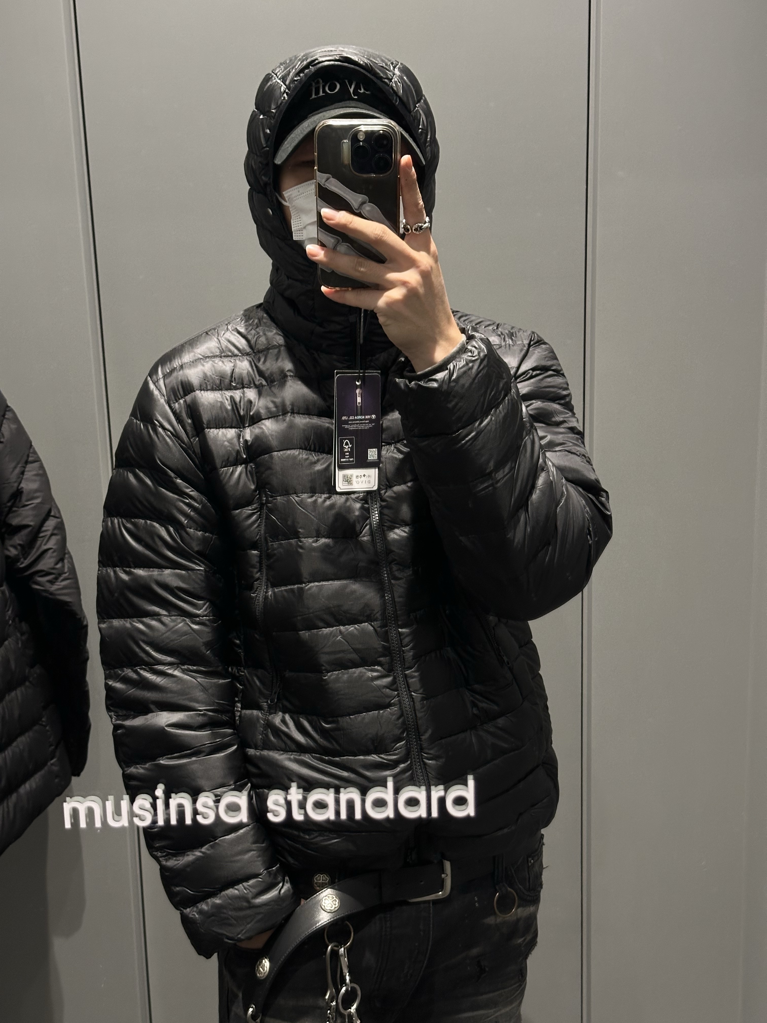 Musinsa Standard City Leisure Hooded Light Down Jacket Light Grey, Adidas x Song for the Mute Campus 80s Bliss Core Black 착용 스타일 - 6