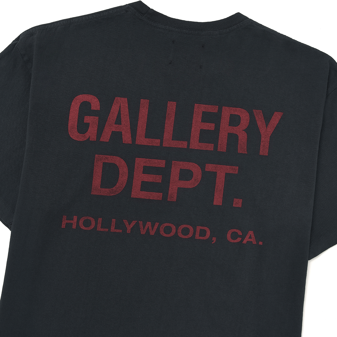 갤러리 디파트먼트 수베니어 티셔츠 워시드 블랙 레드(Gallery Dept. Souvenir T-Shirt Washed Black Red) - 3