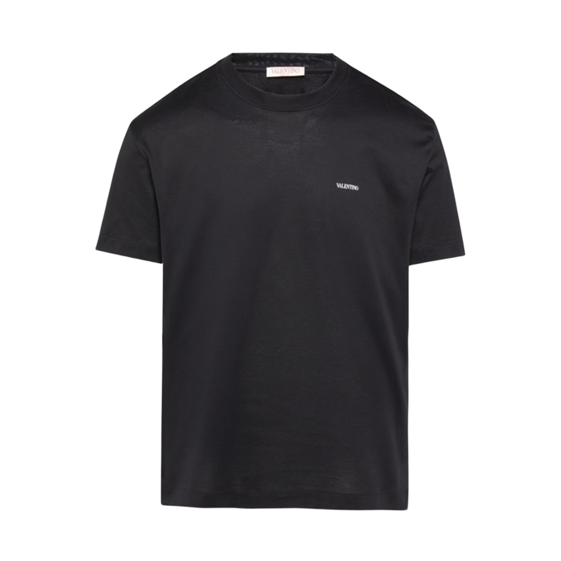 발렌티노 체스트 로고 코튼 티셔츠 블랙(Valentino Chest Logo Cotton T-Shirt Black)