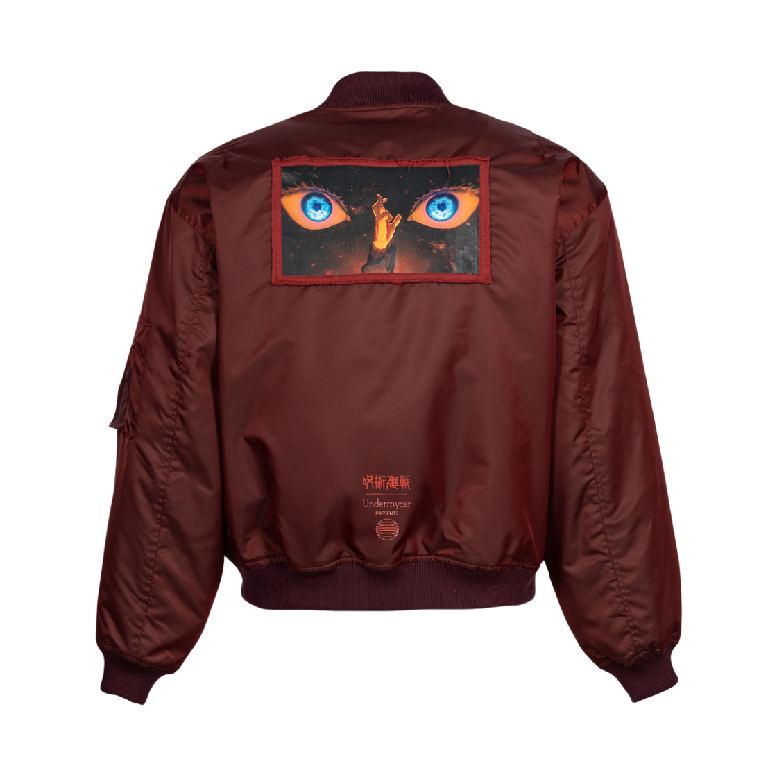 주술회전 언더마이카 시부야 사변 오프닝 패치 MA-1 버건디(JUJUTSU KAISEN Undermycar Shibuya Incident Opening Patch MA-1 Burgundy) - 2