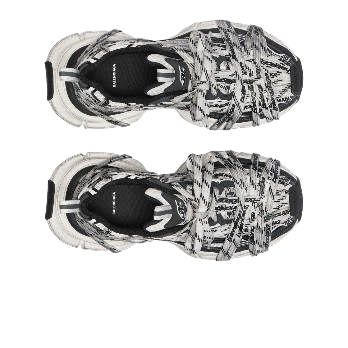 (W) 발렌시아가 3XL 익스트림 레이스 로고 스니커즈 화이트 블랙((W) Balenciaga 3XL Extreme Lace Logo Sneakers White Black) - 2