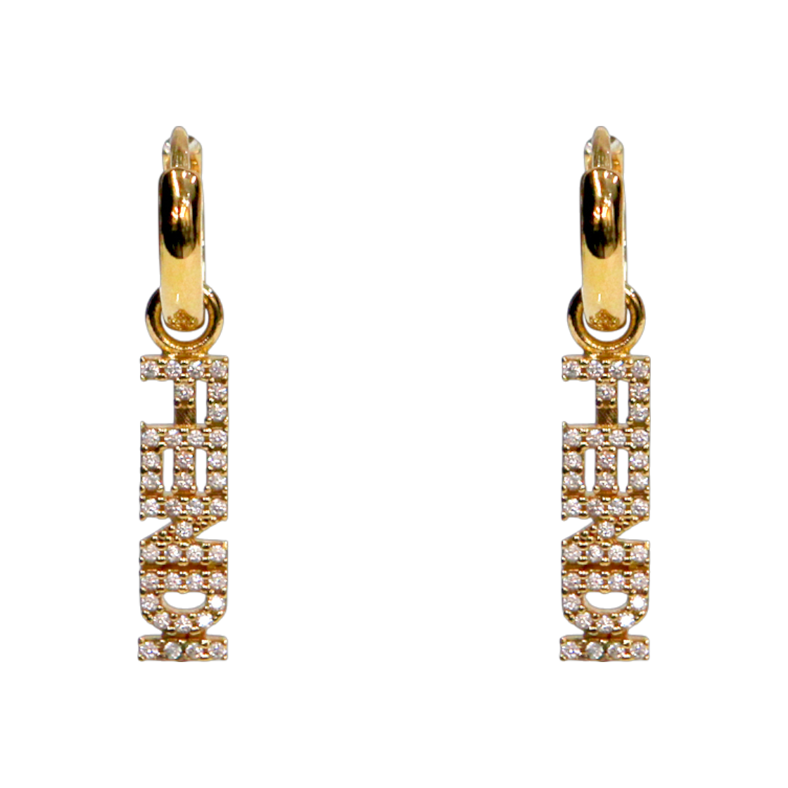 ITOMCQOCLBSR Fendi Cubic Gold Earrings C-B41199