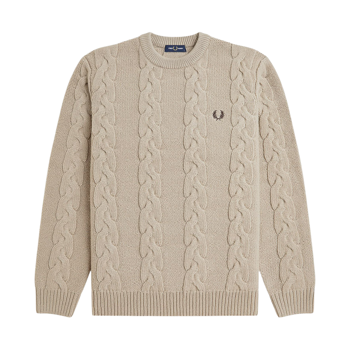 AFPM2538562-Z19 Fred Perry Chunky Cable Knit Warm Oat