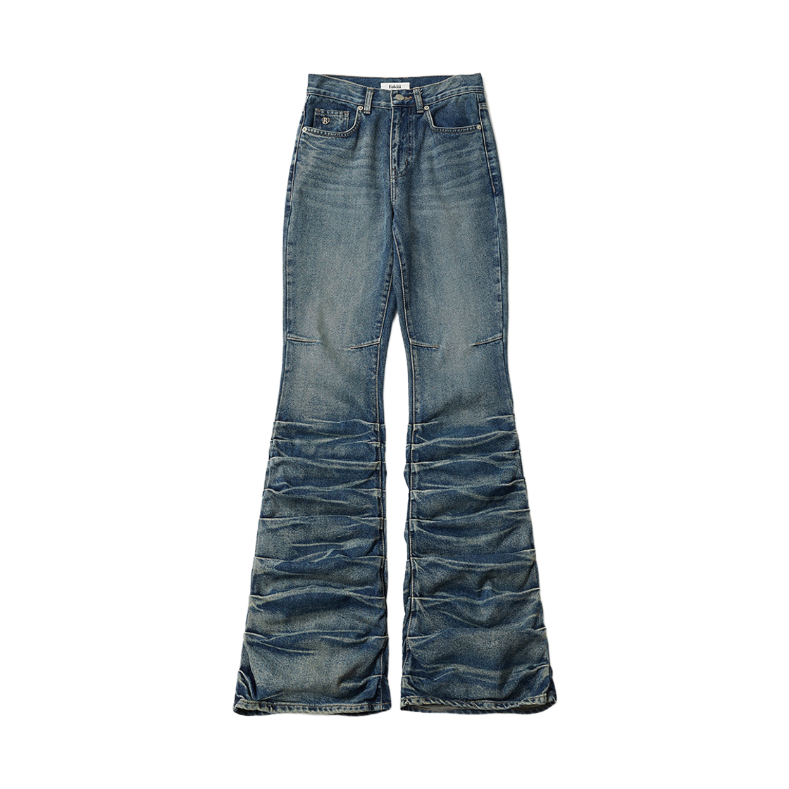페이키 큐뮬레이트 부츠-컷 데님 팬츠 블루(Fakiii Cumulate Boot-Cut Denim Pants Blue)