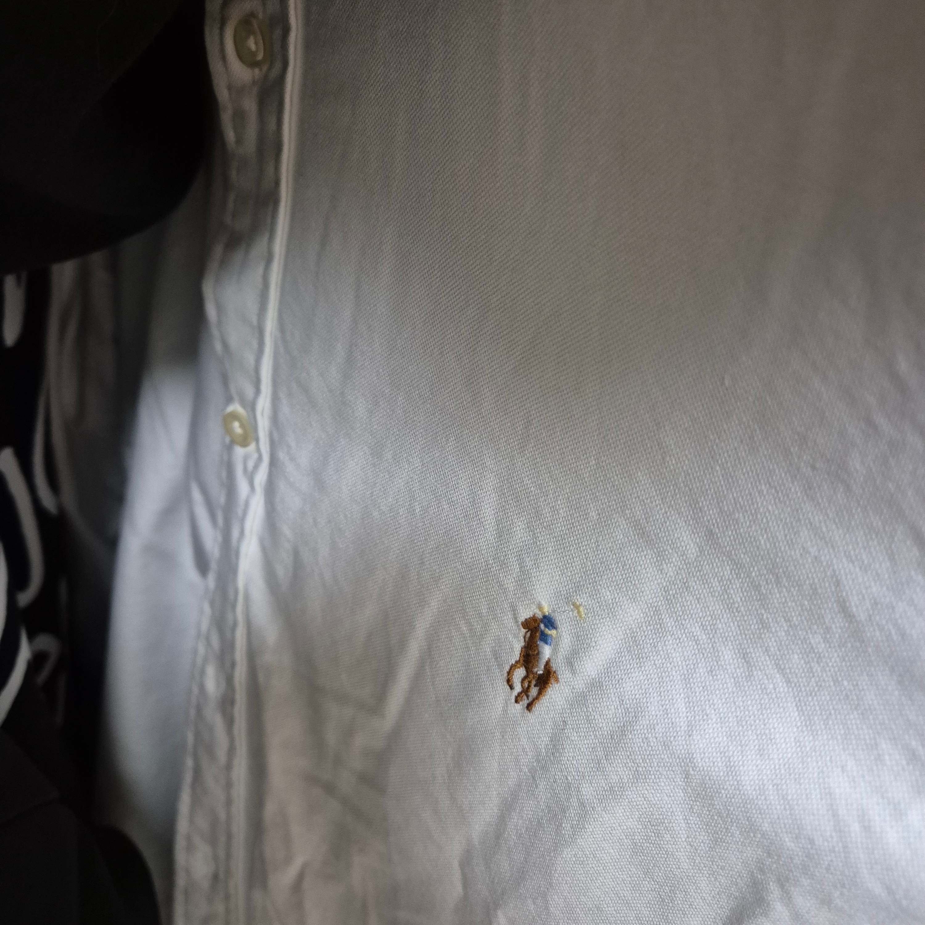 Polo Ralph Lauren Custom Fit Oxford Shirt White 착용 스타일