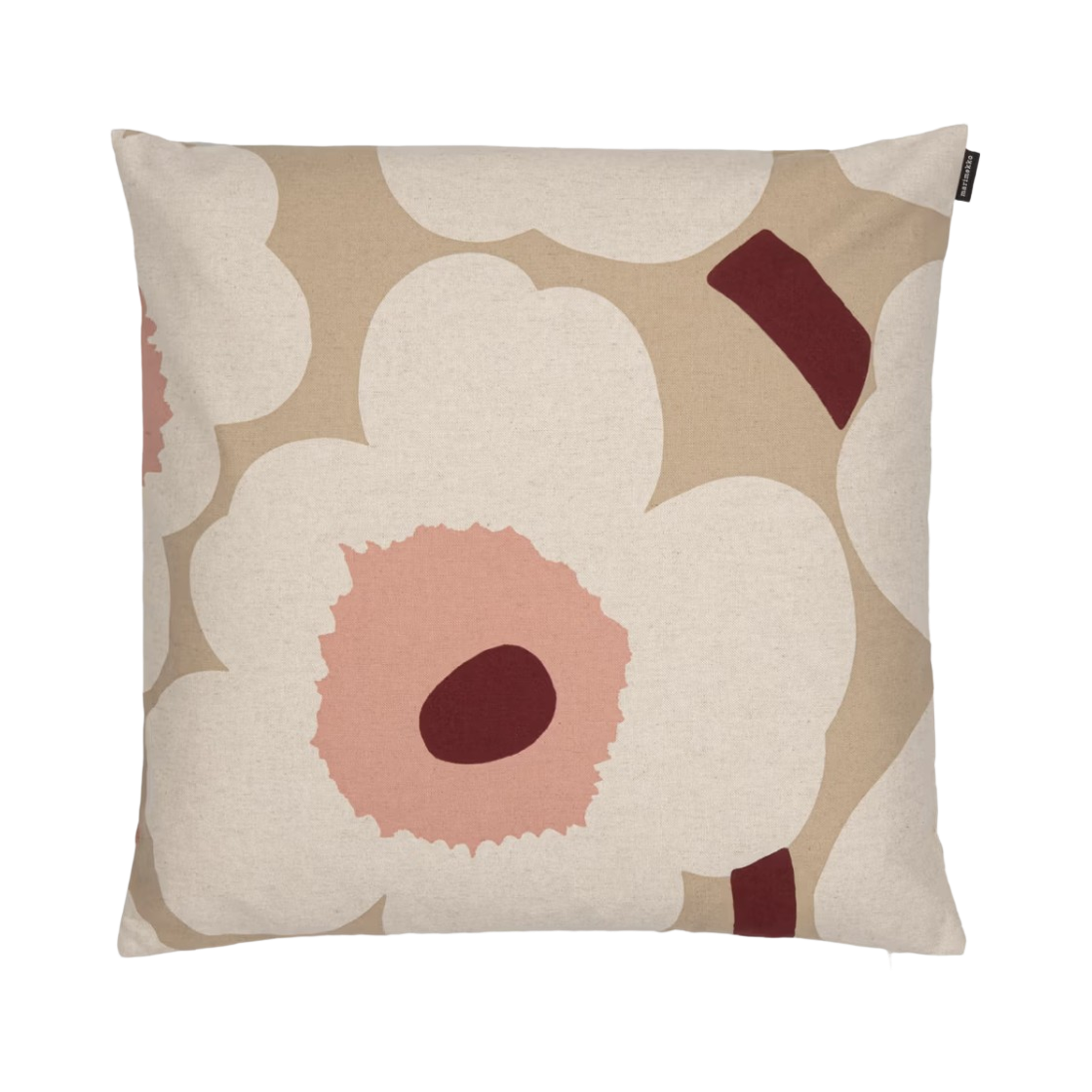 074174-887 Marimekko Unikko Cushion Cover Beige Linen