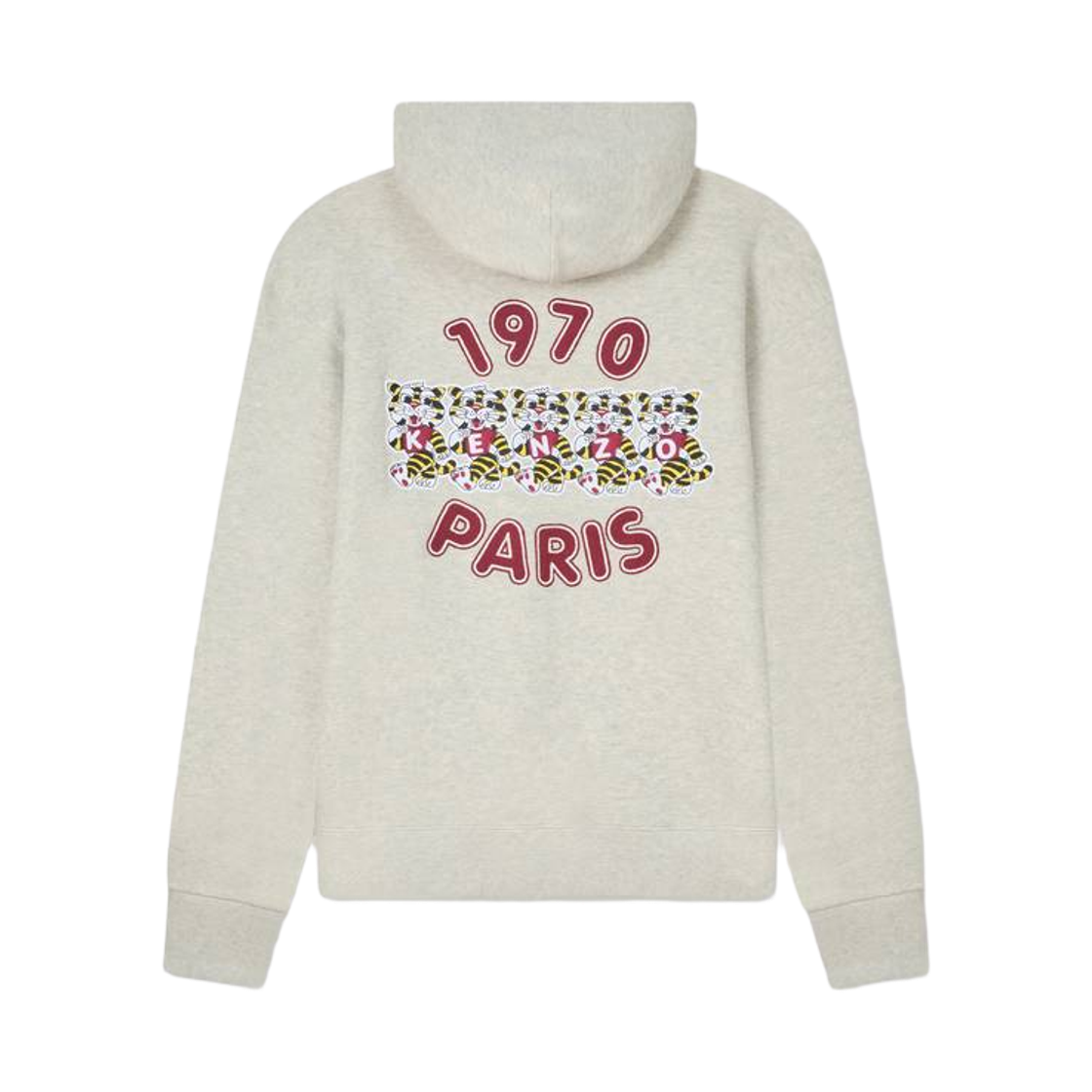 겐조 와일드 타이거 자수 코튼 후드 페일 그레이(Kenzo Wild Tiger Embroidered Hoodie in Cotton Pale Grey) - 2