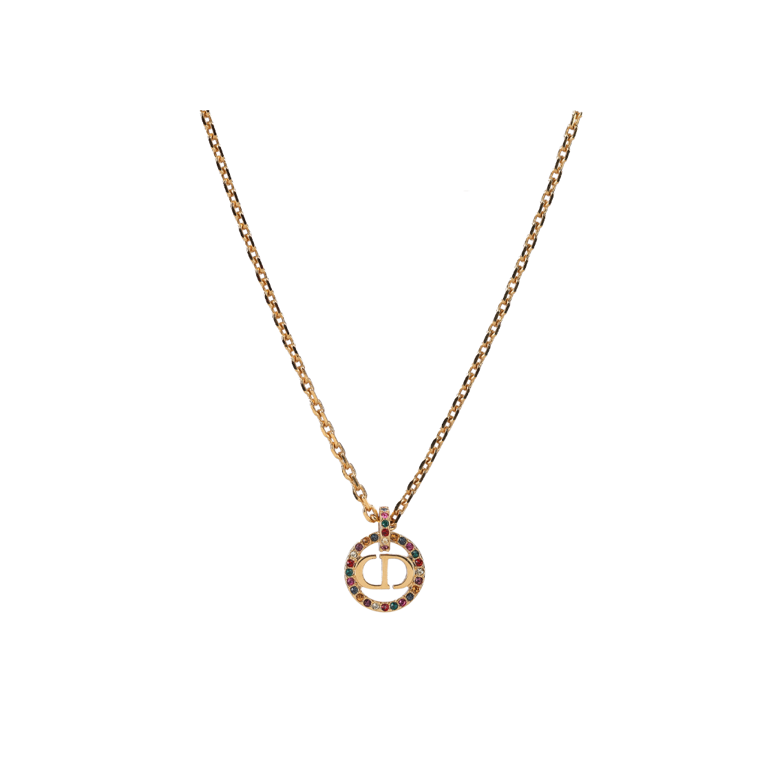 IT2OVOBJVQCL Dior Petit CD Multi-Color Gold Pendant