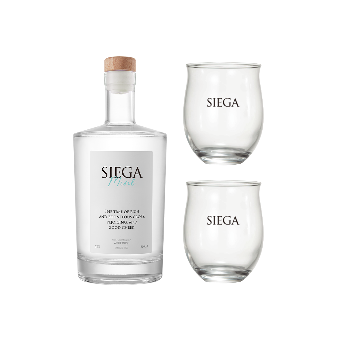시에가 박하향 전용잔 선물세트(SIEGA Mint Glass Gift Set)