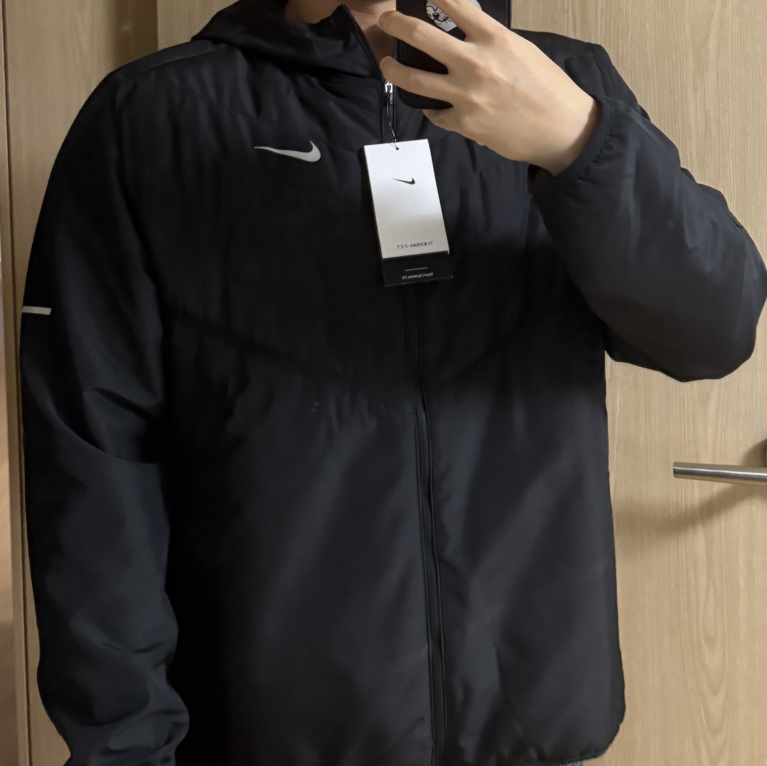 Nike Therma-Fit Repel Synthetic Fill Running Jacket Black - Asia 착용 스타일