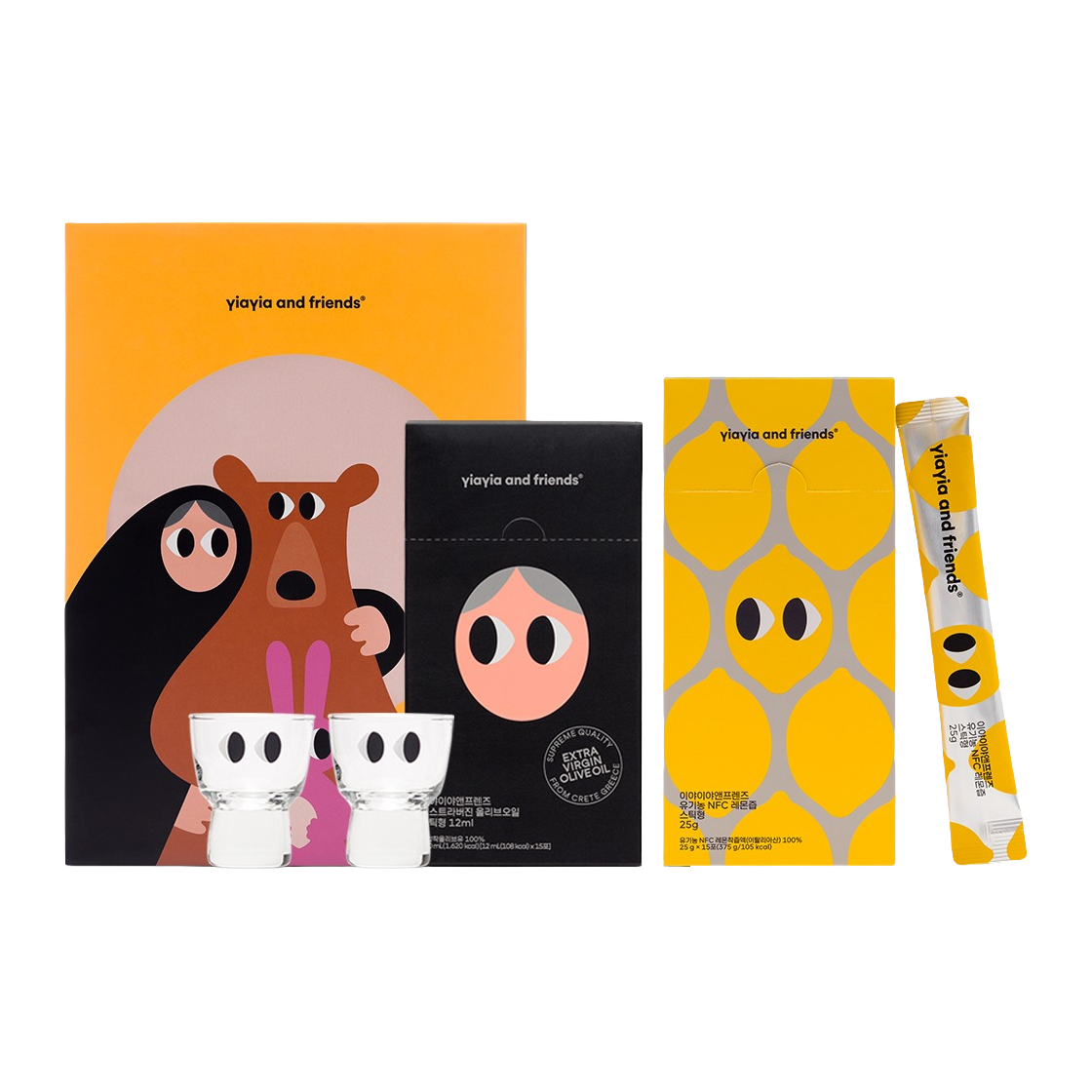 이야이야앤프렌즈 스틱 2종 & 샷잔세트 오일+레몬