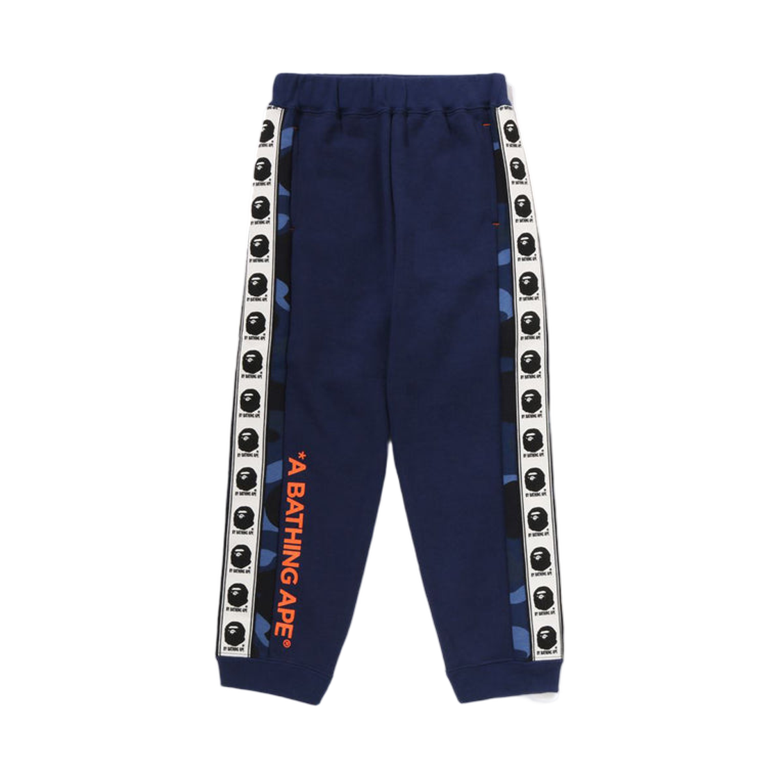 - (Kids) BAPE Color Camo Side Bape Tape Pants Navy