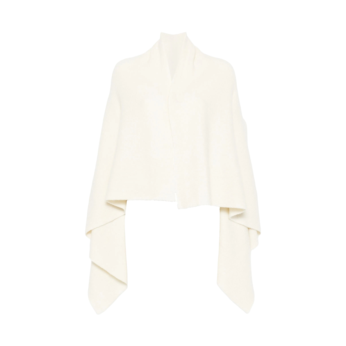 RP02E4642-KWP-11 (W) Rick Owens Draped Open Front Cardigan White