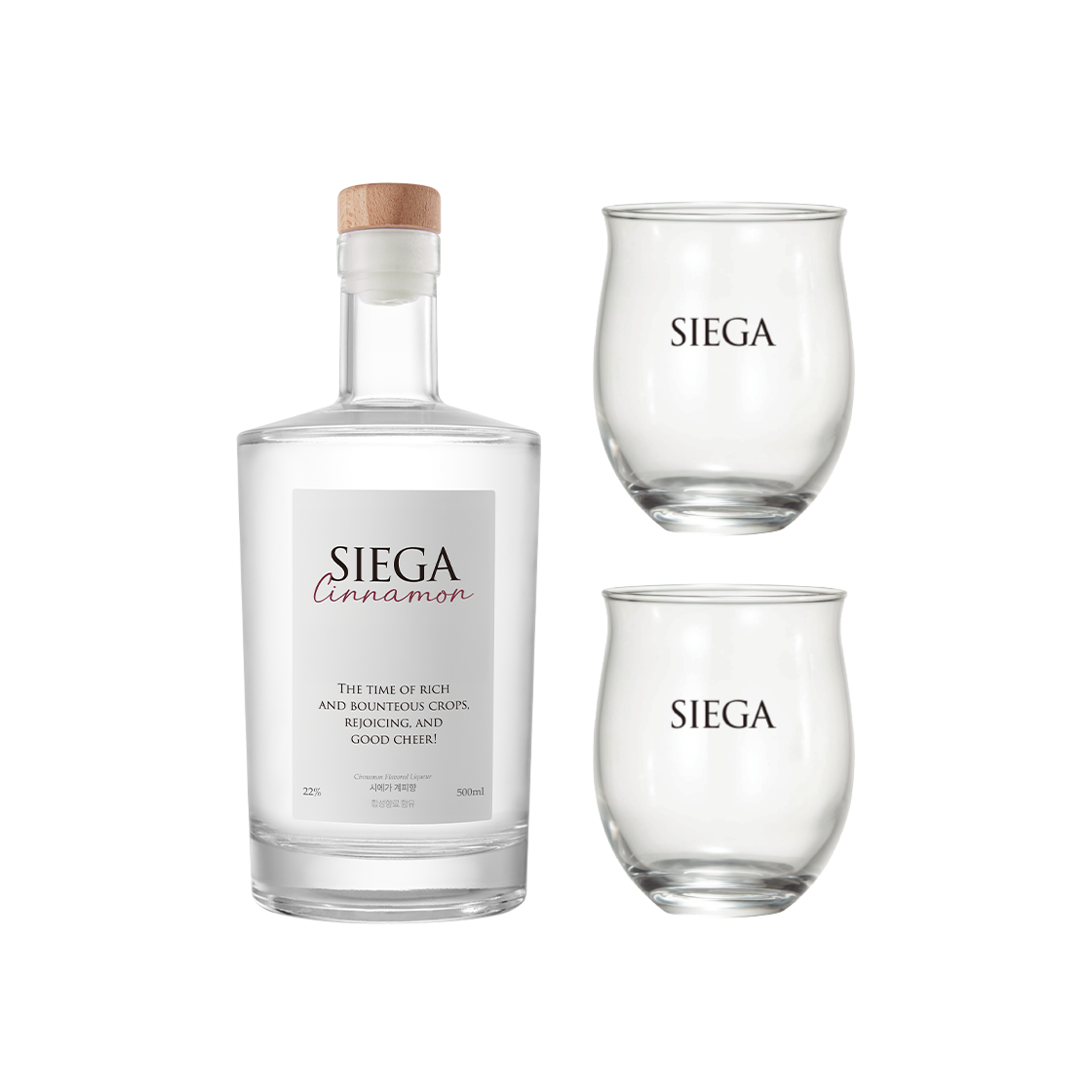 시에가 계피향 전용잔 선물세트(SIEGA Cinnamon Glass Gift Set)