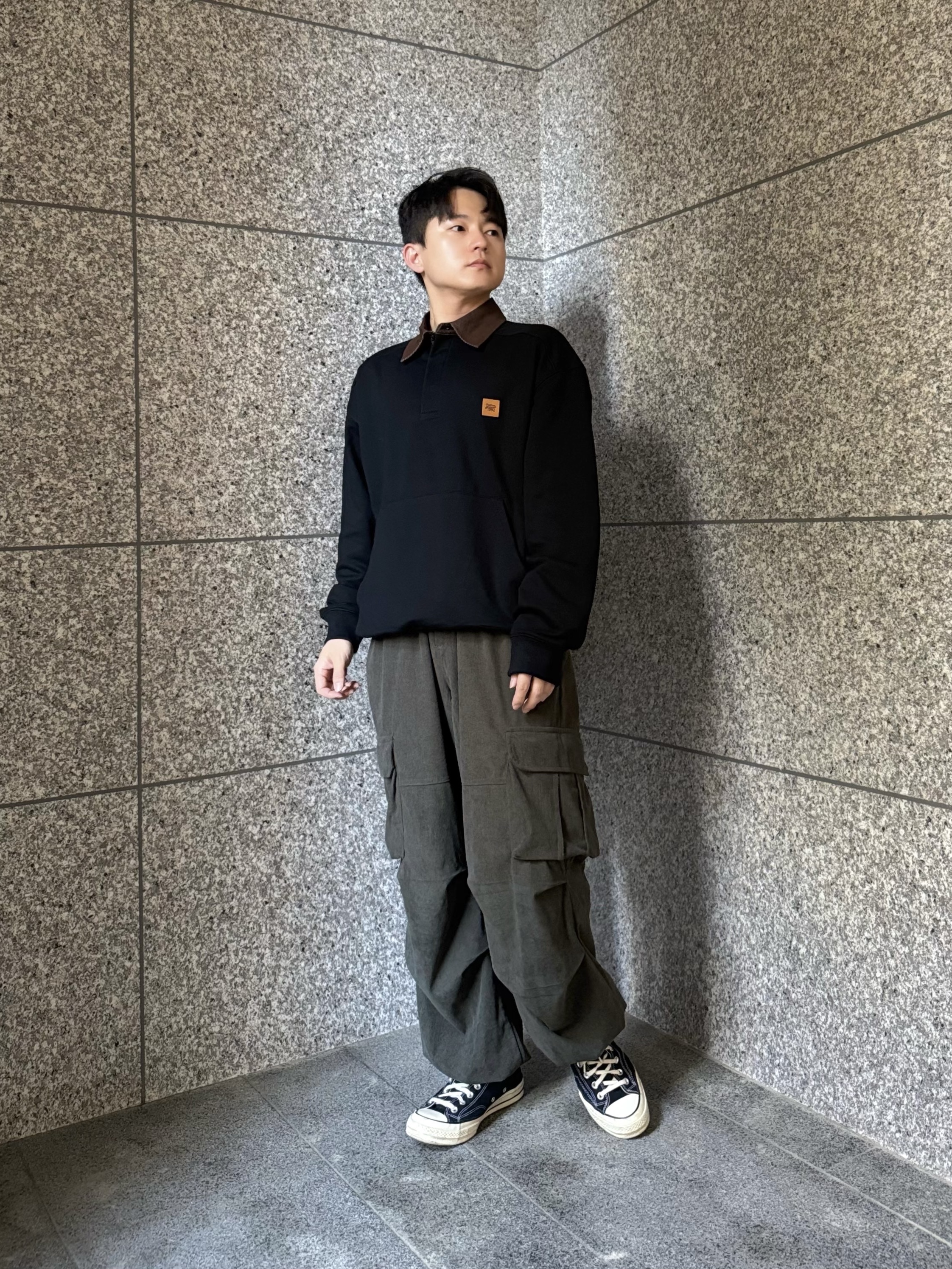 Converse Chuck 70 Hi Black 착용 스타일 - 2