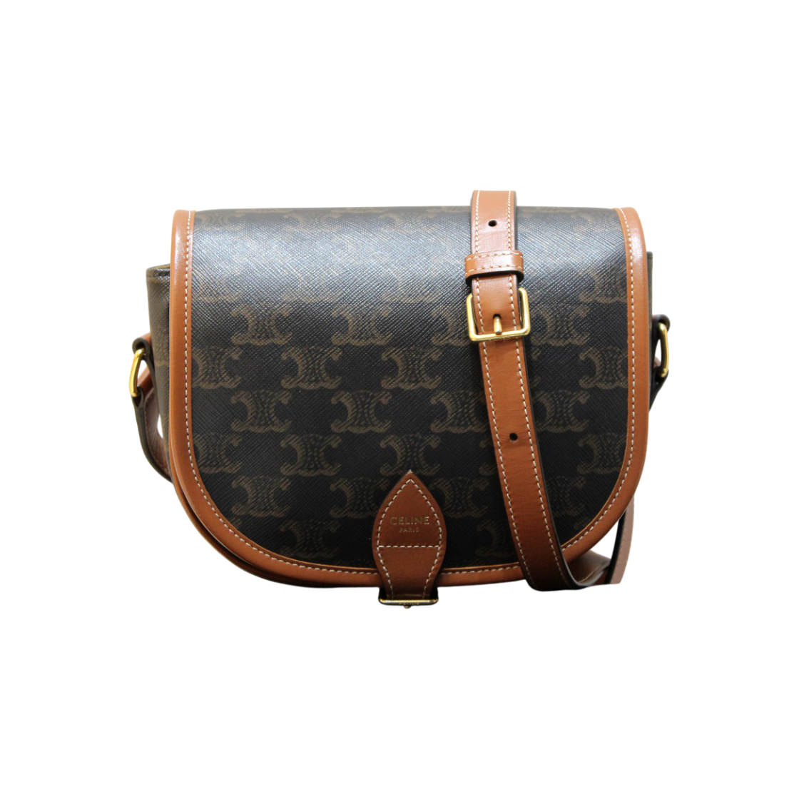 IT4W4OKCL9PU Celine Triomphe Polka Medium Crossbody Bag 191502BZJ