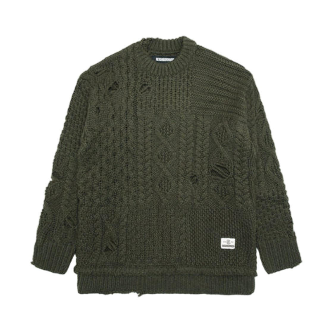 - Neighborhood x Clot Patchwork Savage Sweater Olive