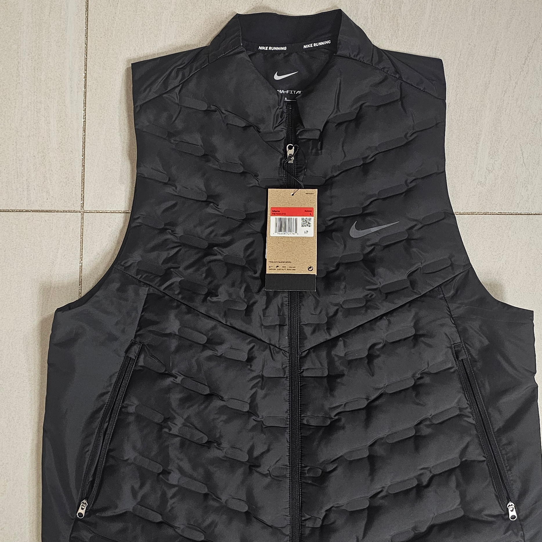 Nike Therma-Fit ADV Repel Down Running Vest Black - Asia 착용 스타일