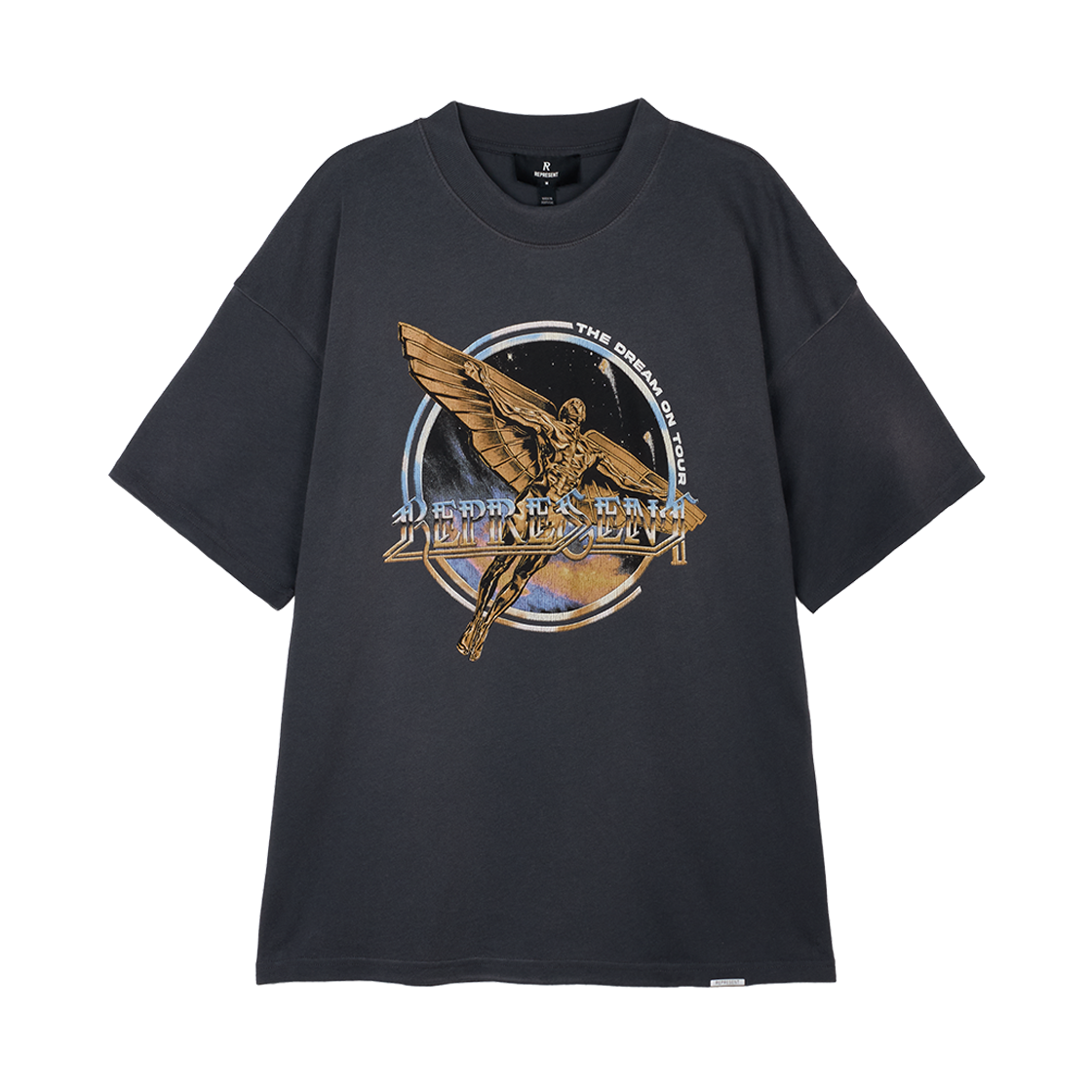 KM6ATSSRP03GY Represent Golden Tour T-Shirt Sun Fade Grey - 26SS
