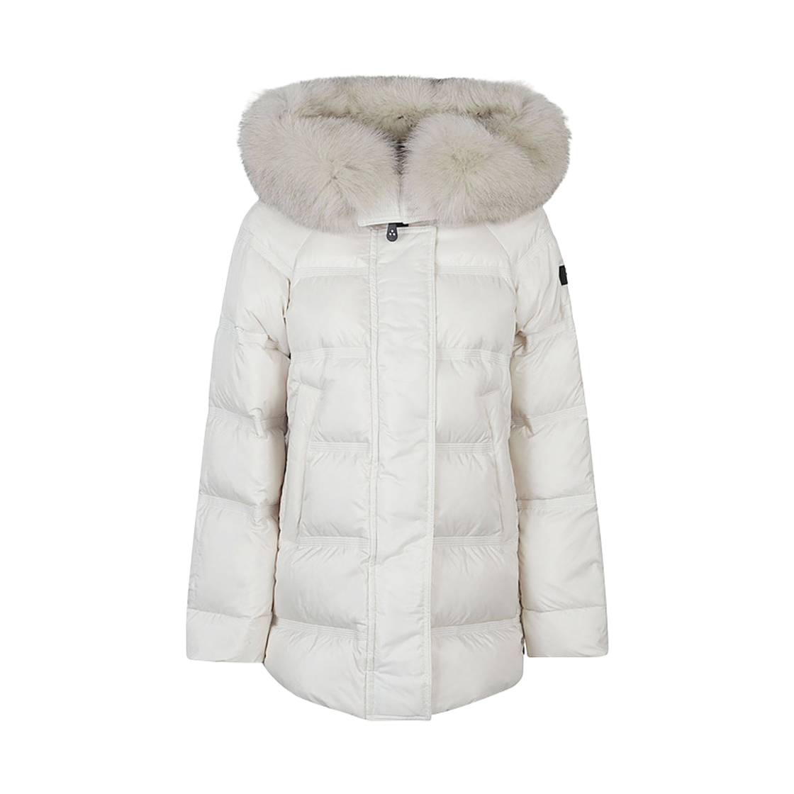PED5439-01181967-983 (W) Peuterey Takan Hood Fur Down Jacket Ivory