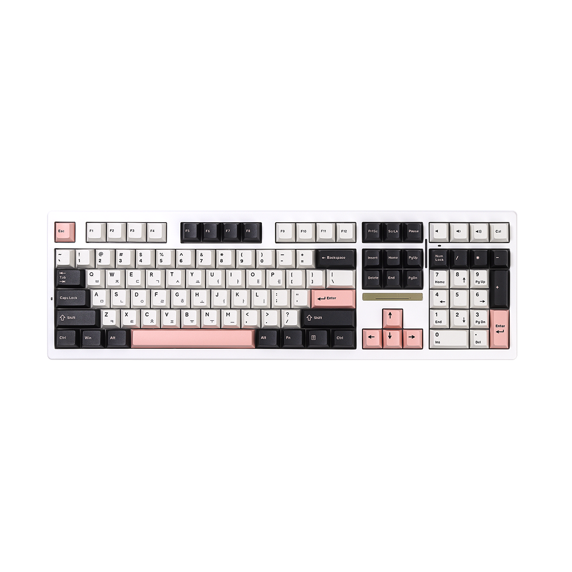 씽크웨이 TV108 유무선 풀배열 108키 기계식 키보드 올리비아핑크 오로라 아이스크림축(ThinkWay TV108 Keyboard Olivia Pink AI)