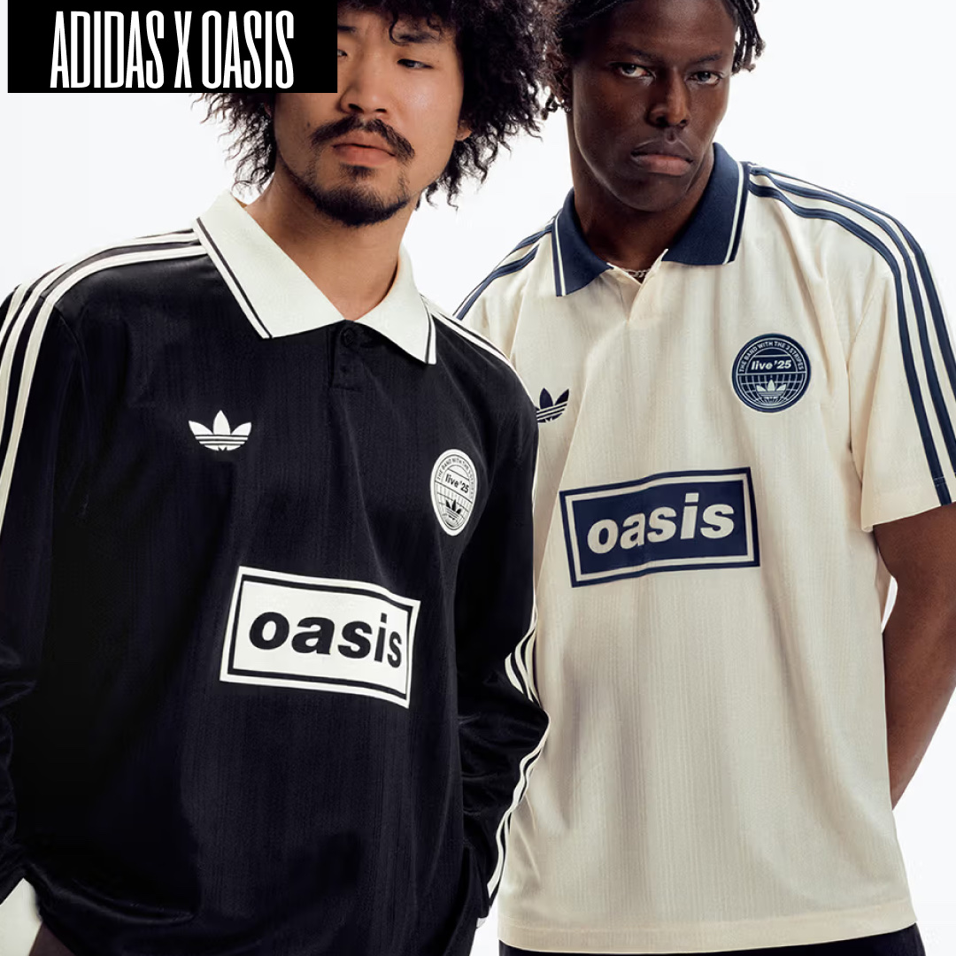 Adidas x Oasis Tour 3-Stripes Longsleeve T-Shirt White - US Sizing, Adidas x Oasis Tour Firebird Track Top Noble Maroon - US Sizing 착용 스타일 - 4