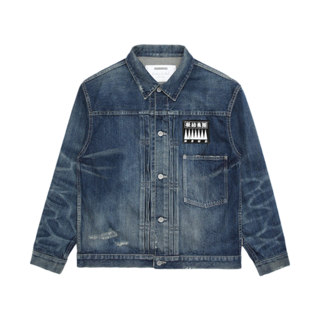 네이버후드 x 클랏 세비지 데님 타입-1 자켓 인디고