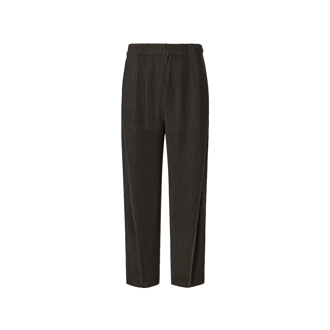 몽플리쎄 공용 바이어스 컷팅 스트레이트핏 플리츠 팬츠 브라운(Monplisse Unisex Biased Cutting Straight Fit Pleats Pants (Brown))