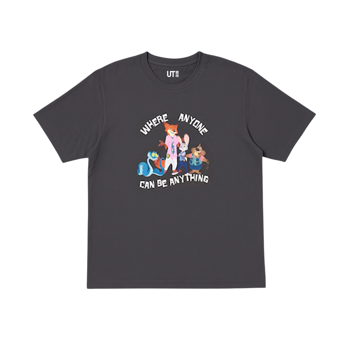 유니클로 UT x 주토피아 그래픽 티셔츠 C 다크 그레이 - KR