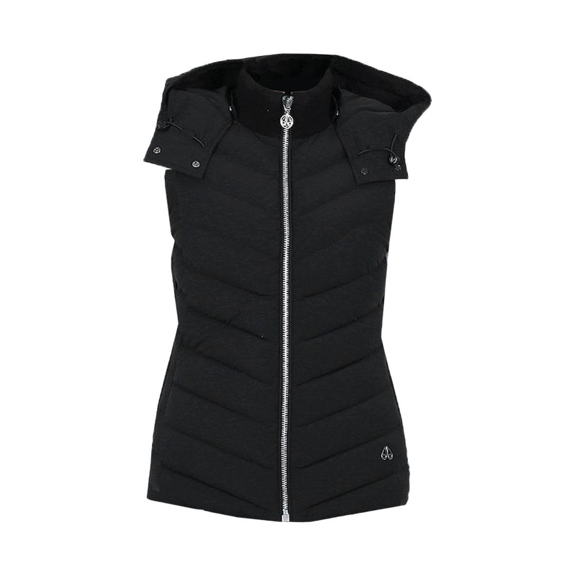 (W) 무스너클 로즈웰 하이브리드 패딩 베스트 블랙((W) Moose Knuckles Roswell Hybrid Padding Vest Black)