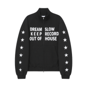 SLOW RECORD HOUSE Typo Star Track Zip-Up_Black