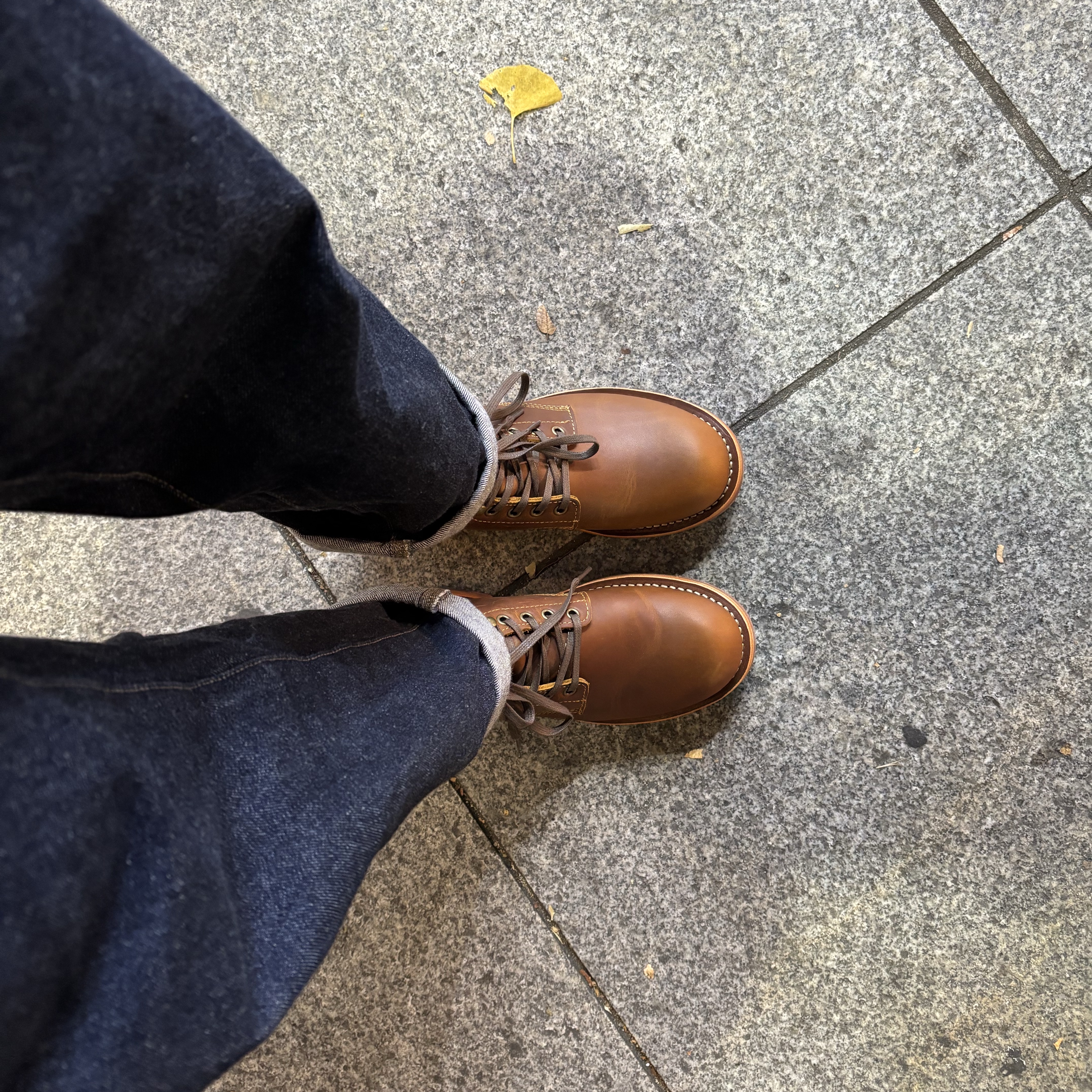LOSTGARDEN UNIFORM Work Boots Brown 착용 스타일