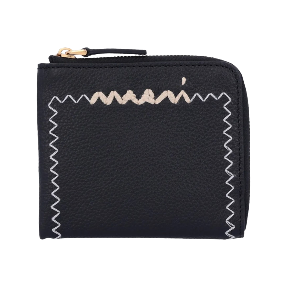 PFMO0106U2-P6533-00N99 Marni Logo Zip Around Wallet Black
