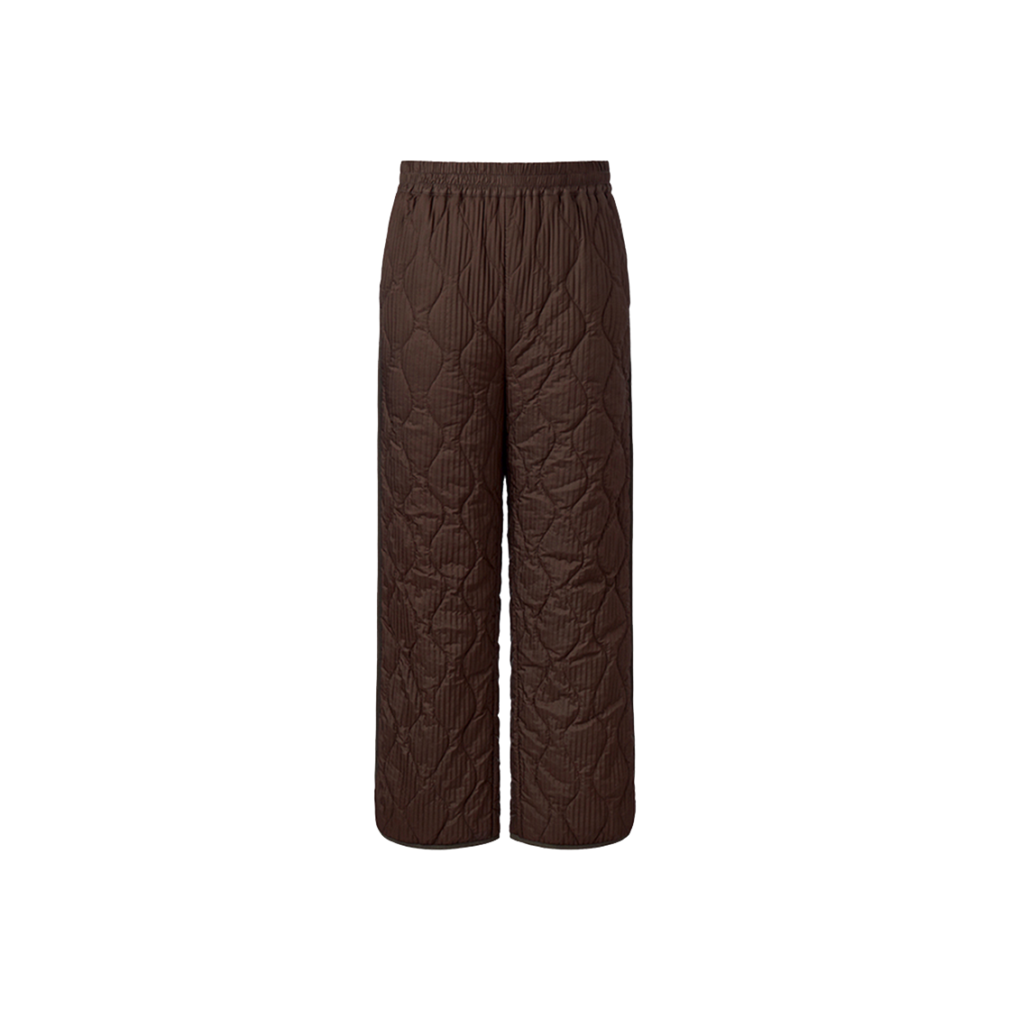 MPA1KBW Monplisse Unisex Wave Quilted Pleats Padded Pants (Brown)