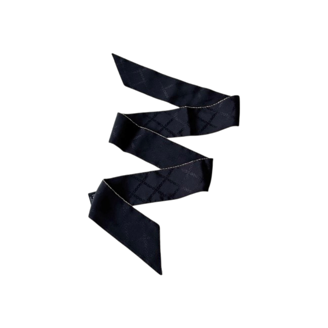 샤넬 25FW 실크 트윌리 블랙 AAB172(Chanel 25FW Silk Twilly Black AAB172) - 1