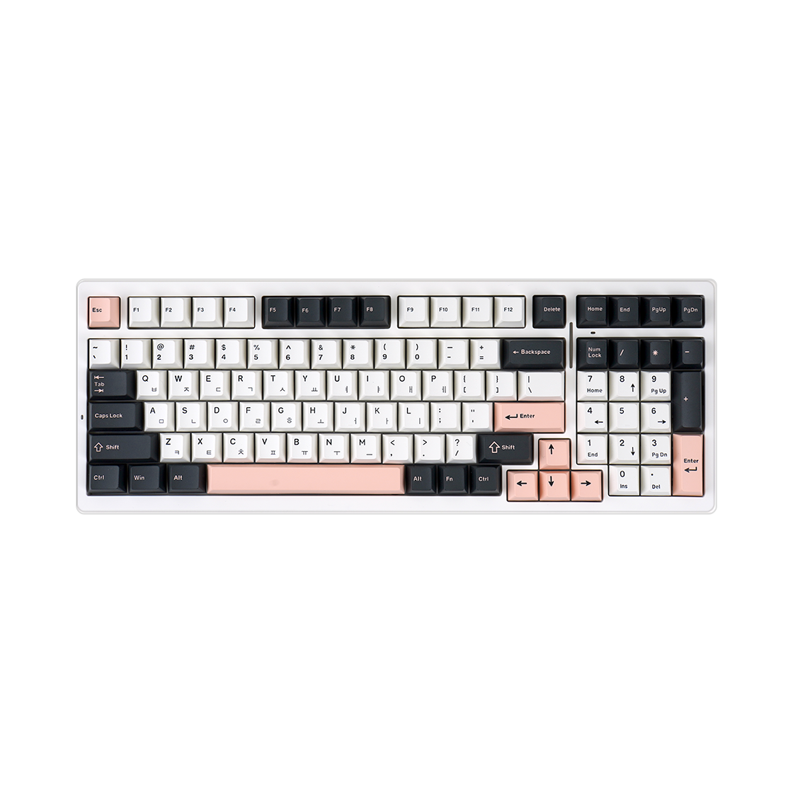 씽크웨이 TV99 유무선 99배열 기계식 키보드 올리비아핑크 오로라 아이스크림축(ThinkWay TV99 Keyboard Olivia Pink AI)