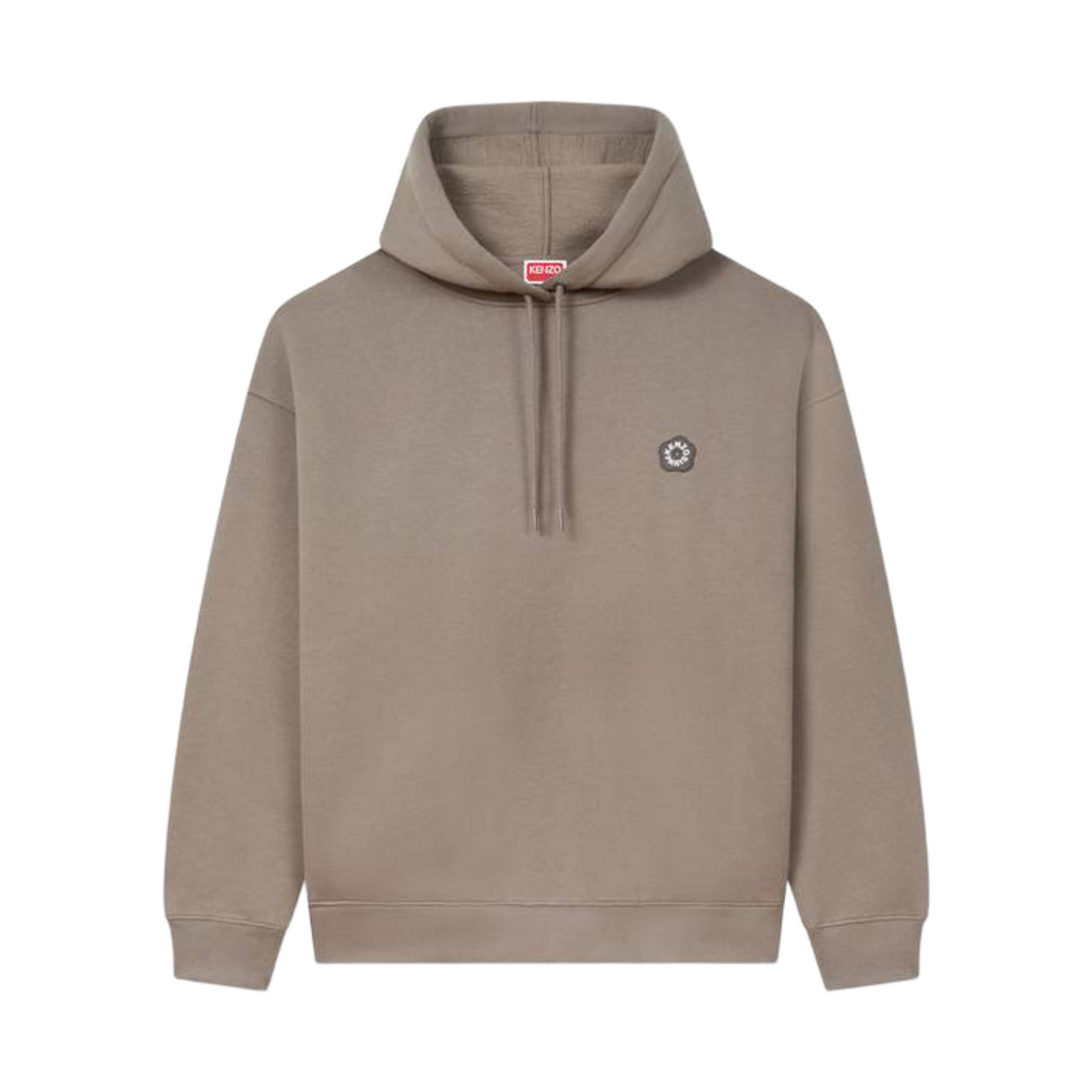 (W) 겐조 보케 플라워 2.0 자수 오버사이즈 코튼 후드 토프((W) Kenzo Boke Flower 2.0 Embroidered Oversized Hoodie in Cotton Taupe)