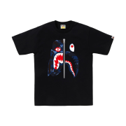 BAPE Color Camo Tiger Shark T-Shirt Black Navy