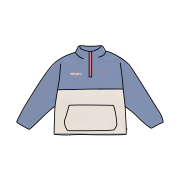 IAB Studio x Stranger Things The SQUAWK Fleece Blue Ivory