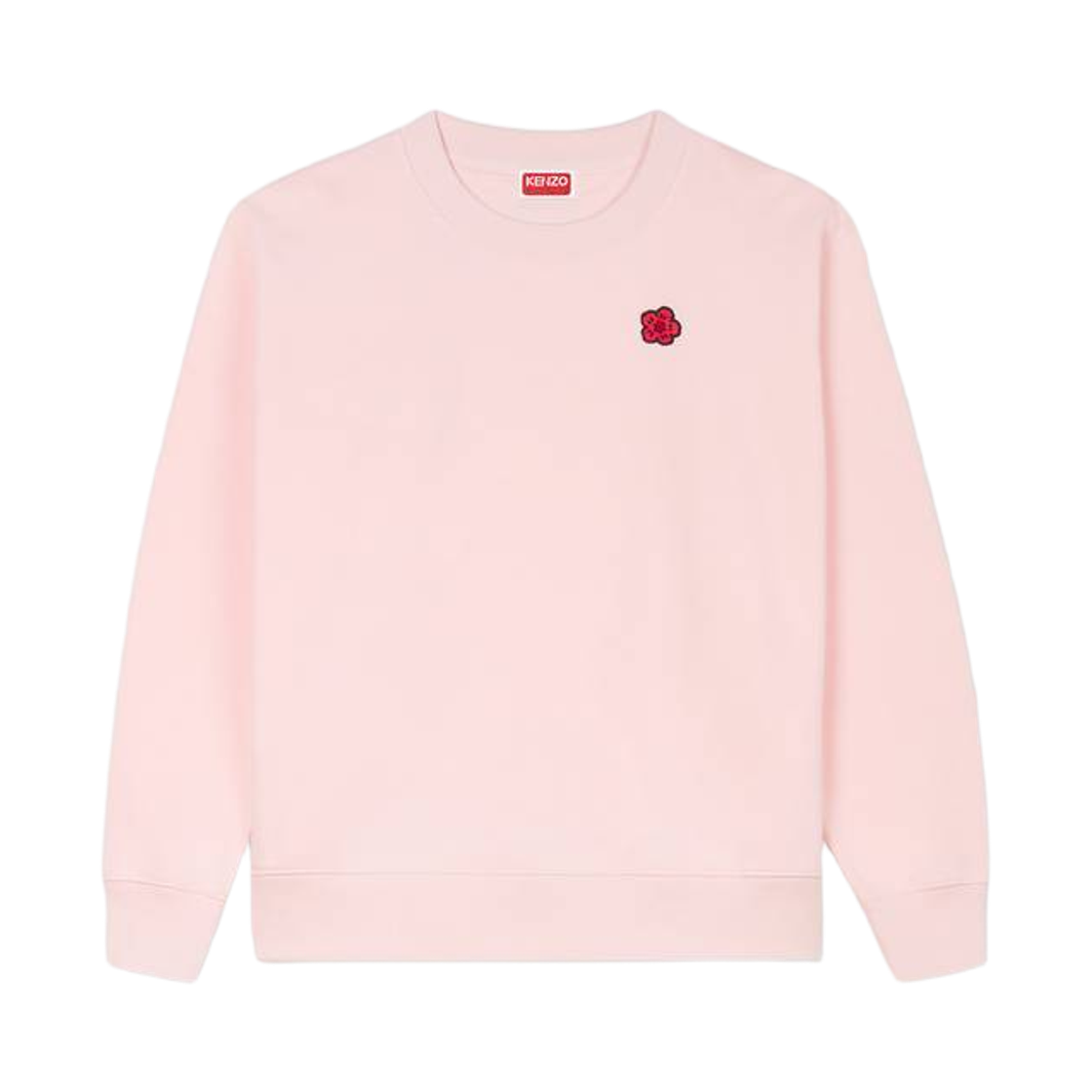 (W) 겐조 보케 플라워 자수 코튼 스웨트셔츠 페이디드 핑크((W) Kenzo Boke Flower Embroidered Cotton Sweatshirt Faded Pink) - 1