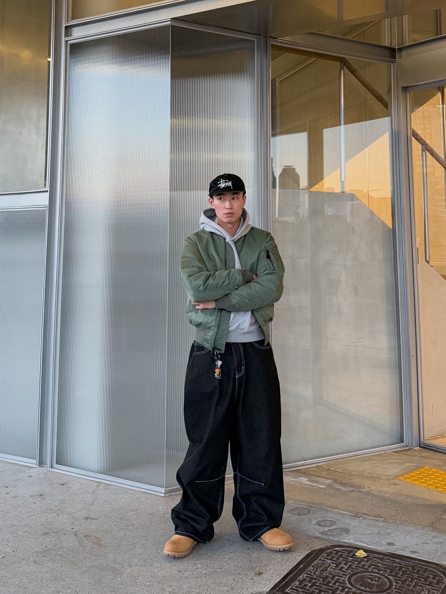 Timberland Premium 6 inch Waterproof Boot Wheat Nubuck - Wide, Stussy Basic Strapback Cap Black 착용 스타일 - 3